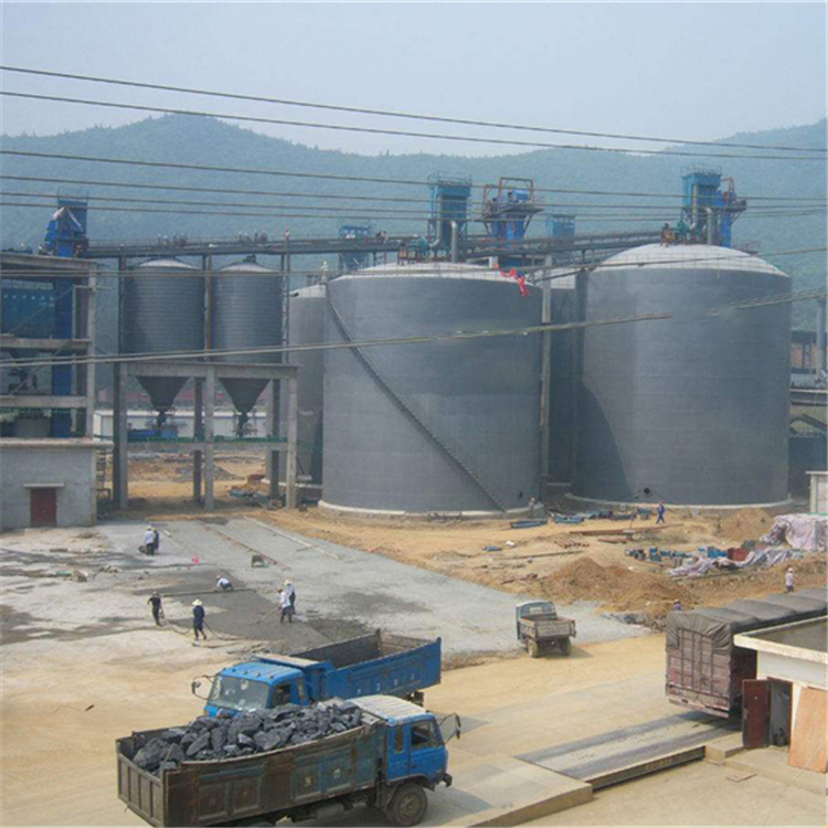德宏水泥钢板仓2座3000吨青岛项目进入施工
